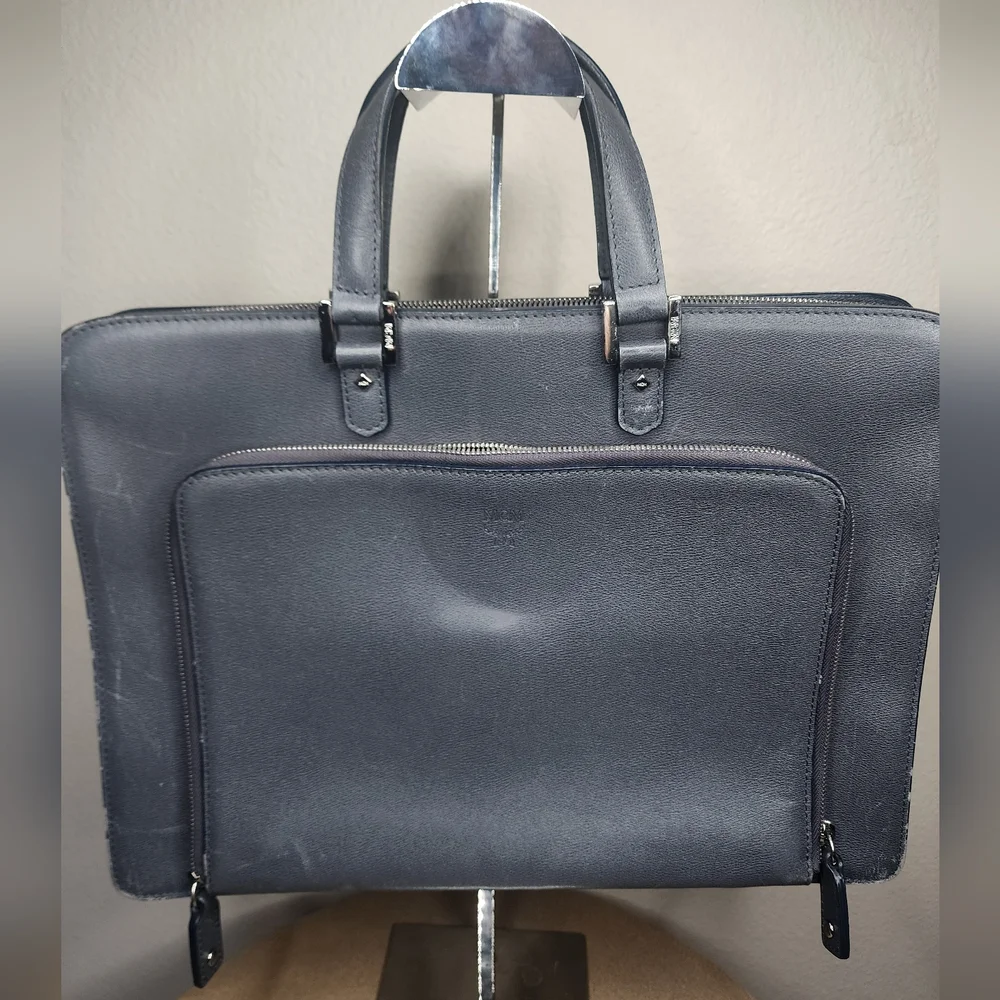 MCM Leather Briefcase Laptop Bag
